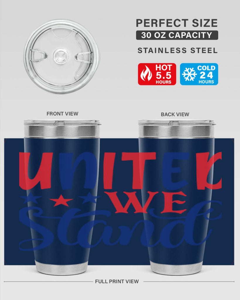 united we stand Style 75#- Fourt Of July- Tumbler