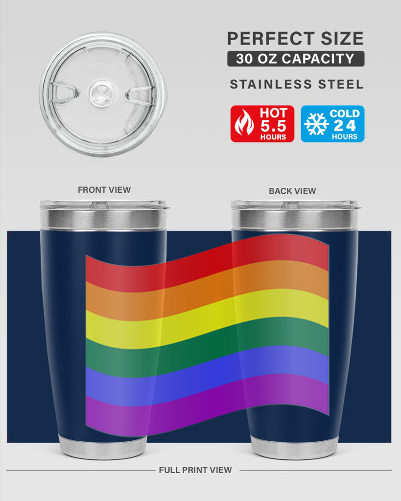 wavy rainbow flag 1#- lgbt- Tumbler