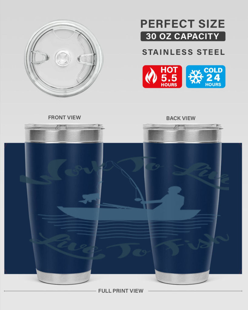 work to live 10#- fishing- Tumbler