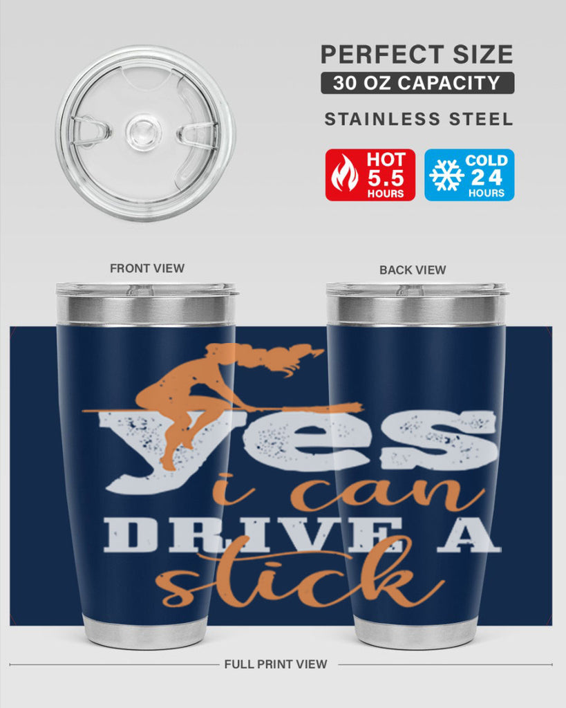 yesi can drive a stick 120#- halloween- Tumbler