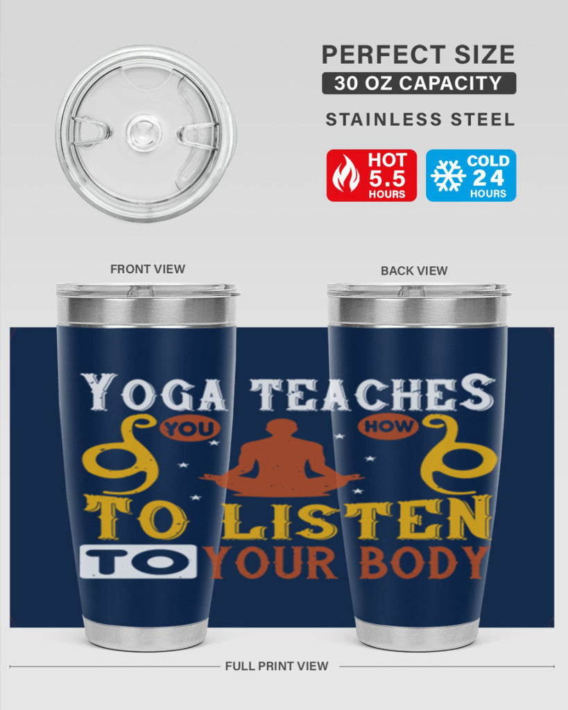 yoga teaches you how to listen to your body 6#- yoga- Tumbler