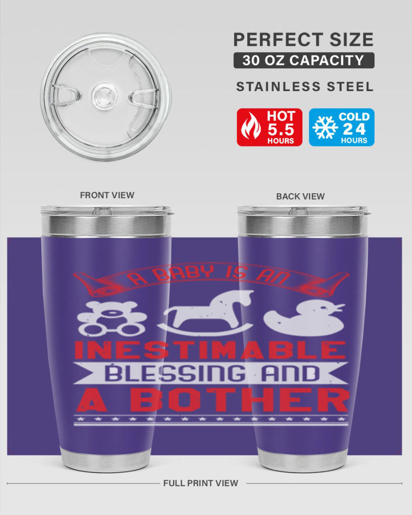 A baby is blessing and a bother Style 50#- baby shower- tumbler