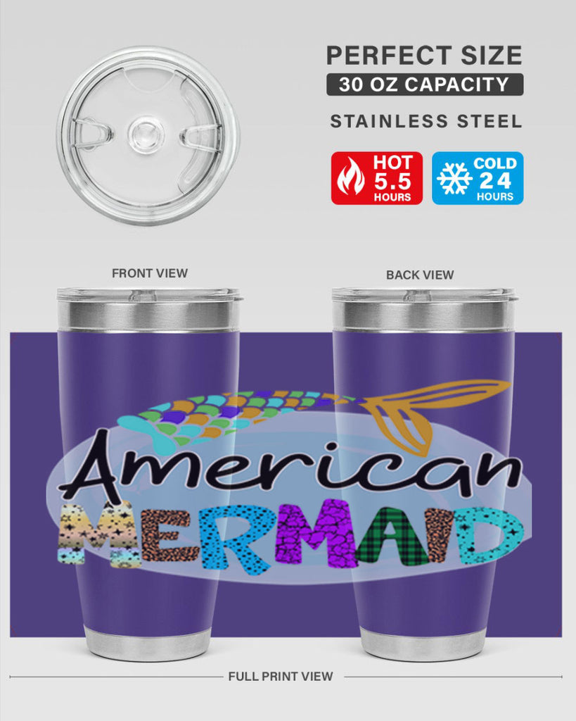 American Mermaid 14#- mermaid- Tumbler