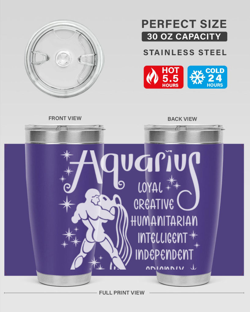Aquarius 68#- zodiac- Tumbler