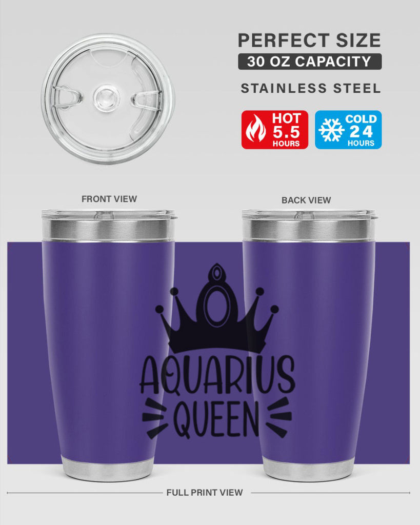 Aquarius queen 73#- zodiac- Tumbler
