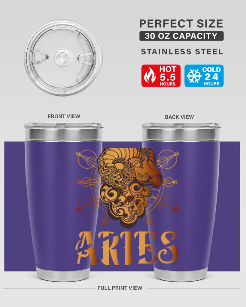 Aries 121#- zodiac- Tumbler