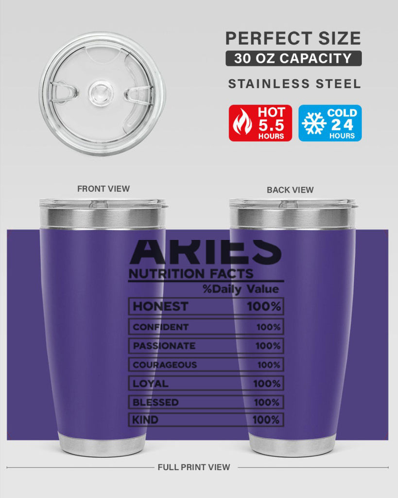 Aries Nutrition Facts 97#- zodiac- Tumbler