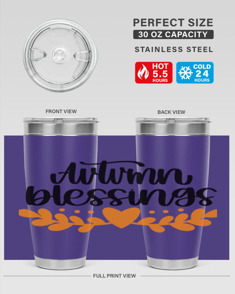 Autumn Blessings 472#- fall- Tumbler