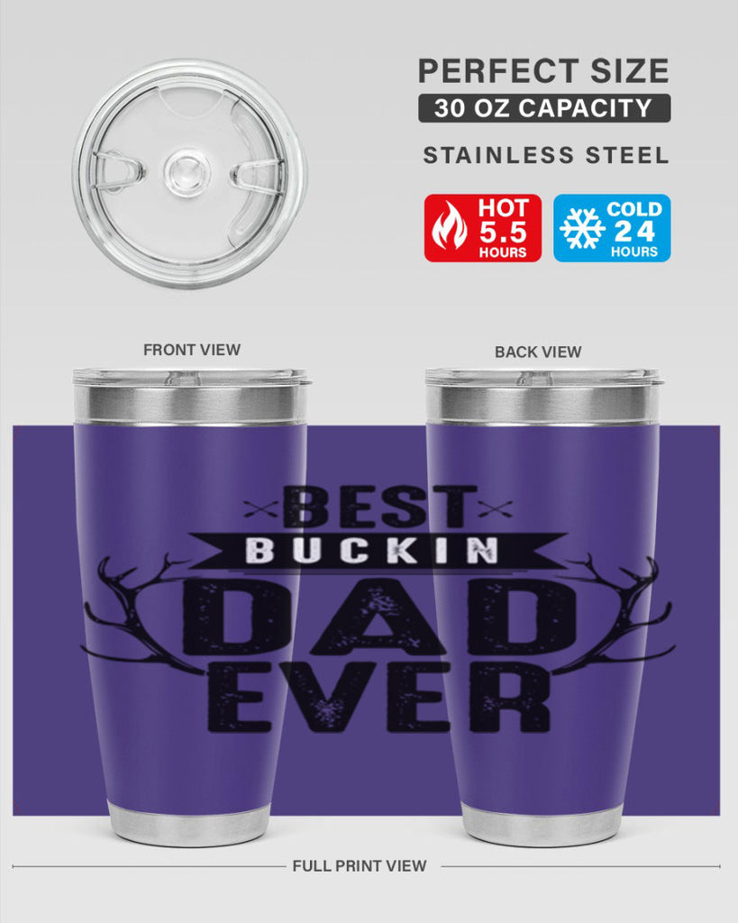 Best Buckin Dad ever 48#- dad- Tumbler