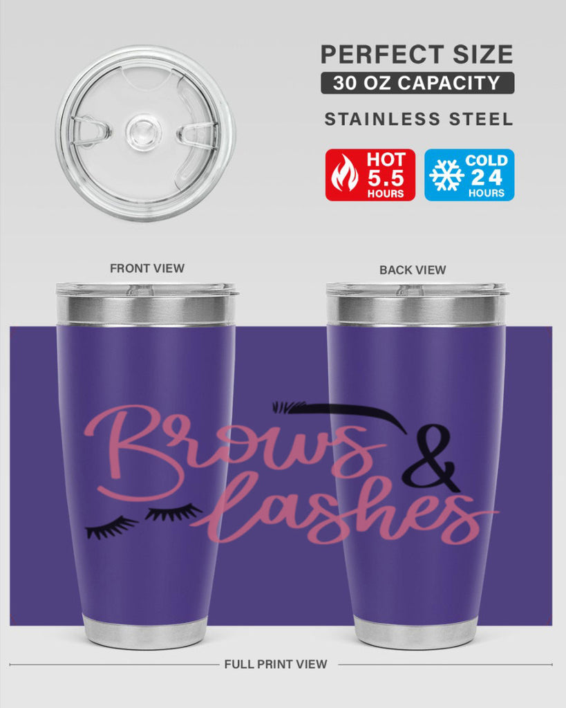 Brows Lashes Style 122#- make up- Tumbler