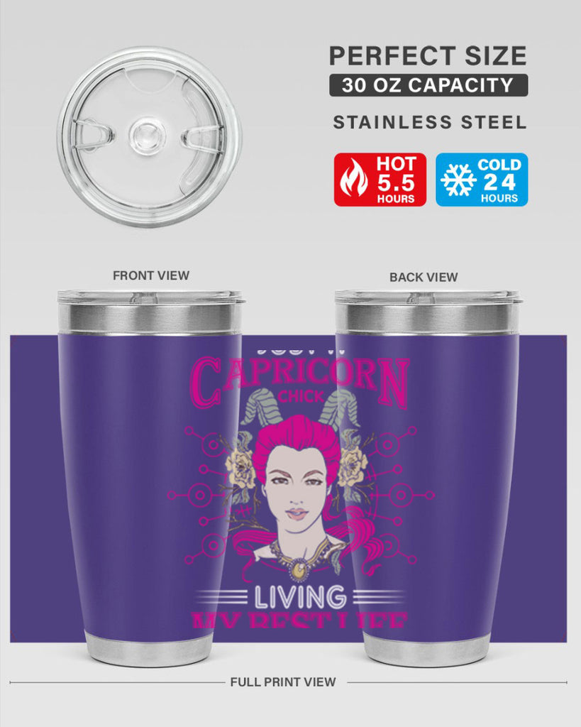 Capricorn chick 193#- zodiac- Tumbler
