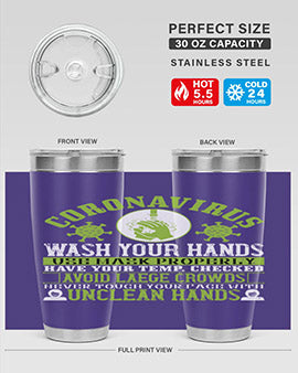 Coronavirus Wash Your Hands Use Style 1#- corona virus- Tumbler