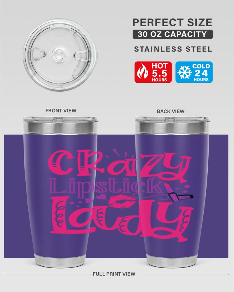 Crazy Lipstick Lady Style 241#- make up- Tumbler