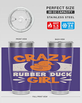 Crazy Rubber Duck Girl Style 4#- duck- Tumbler