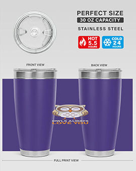 Cute Owl Always Love You A TurtleRabbit 3#- owl- Tumblers