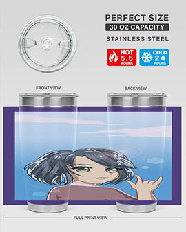 Cute and beautiful little girl with metal hand 151#- anime- Tumbler