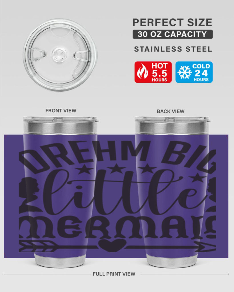 Dream big little mermaid 129#- mermaid- Tumbler