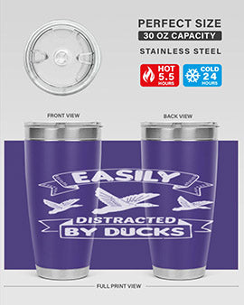 Easily Distracted By Ducks Style 48#- duck- Tumbler