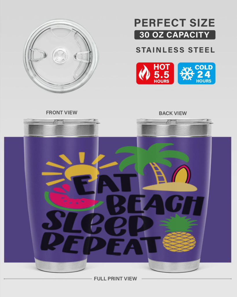 Eat Beach Sleep Repeat Style 47#- summer- Tumbler
