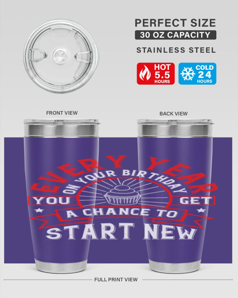Every year on your birthday you get a chance to start new Style 86#- birthday- tumbler