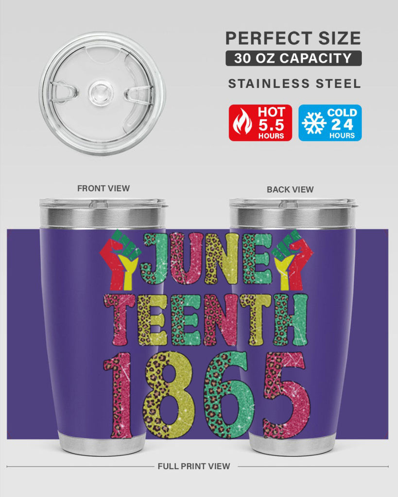 Fist Juneteenth Since 1865 Design Png 10#- Juneteenth- tumbler