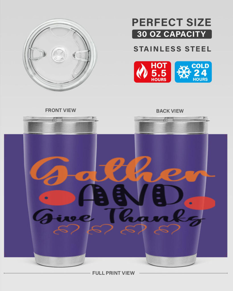 Gather And Give Thanks 188#- fall- Tumbler
