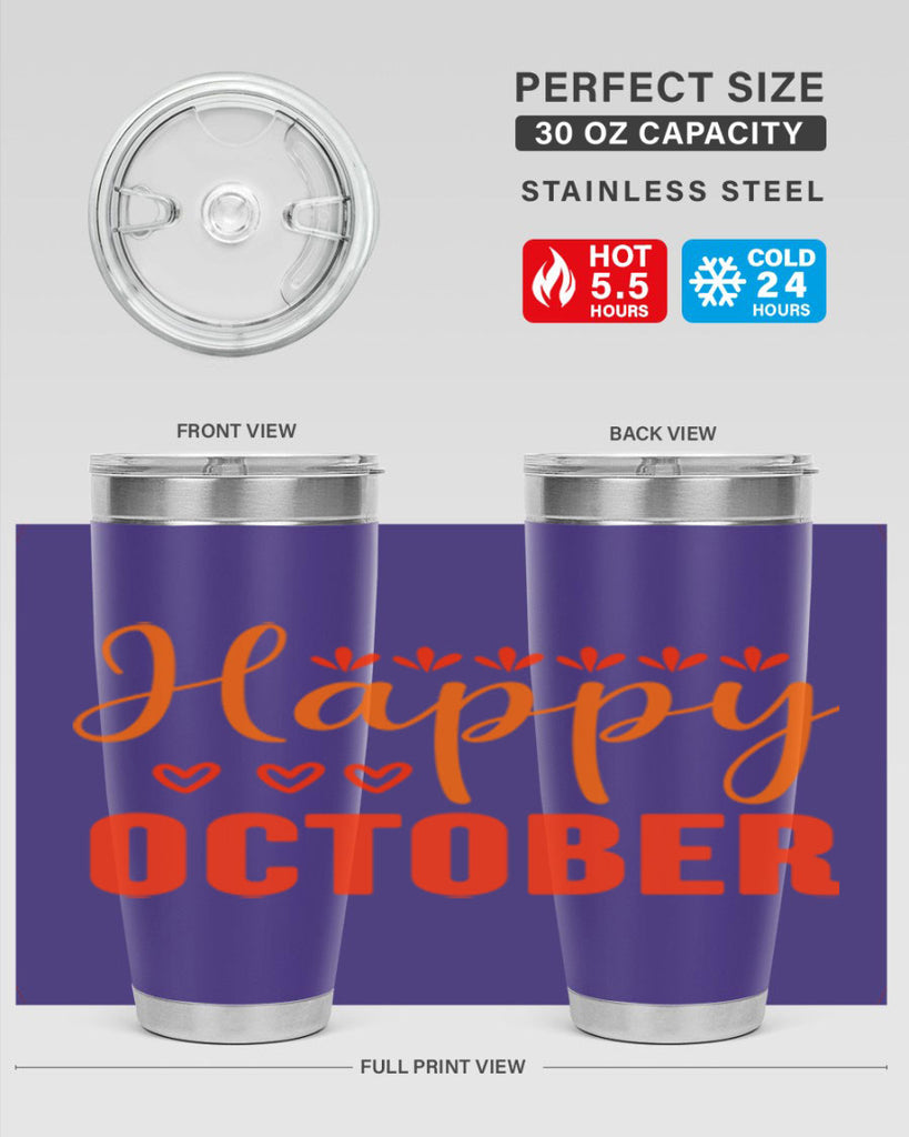 Happy October Design 237#- fall- Tumbler