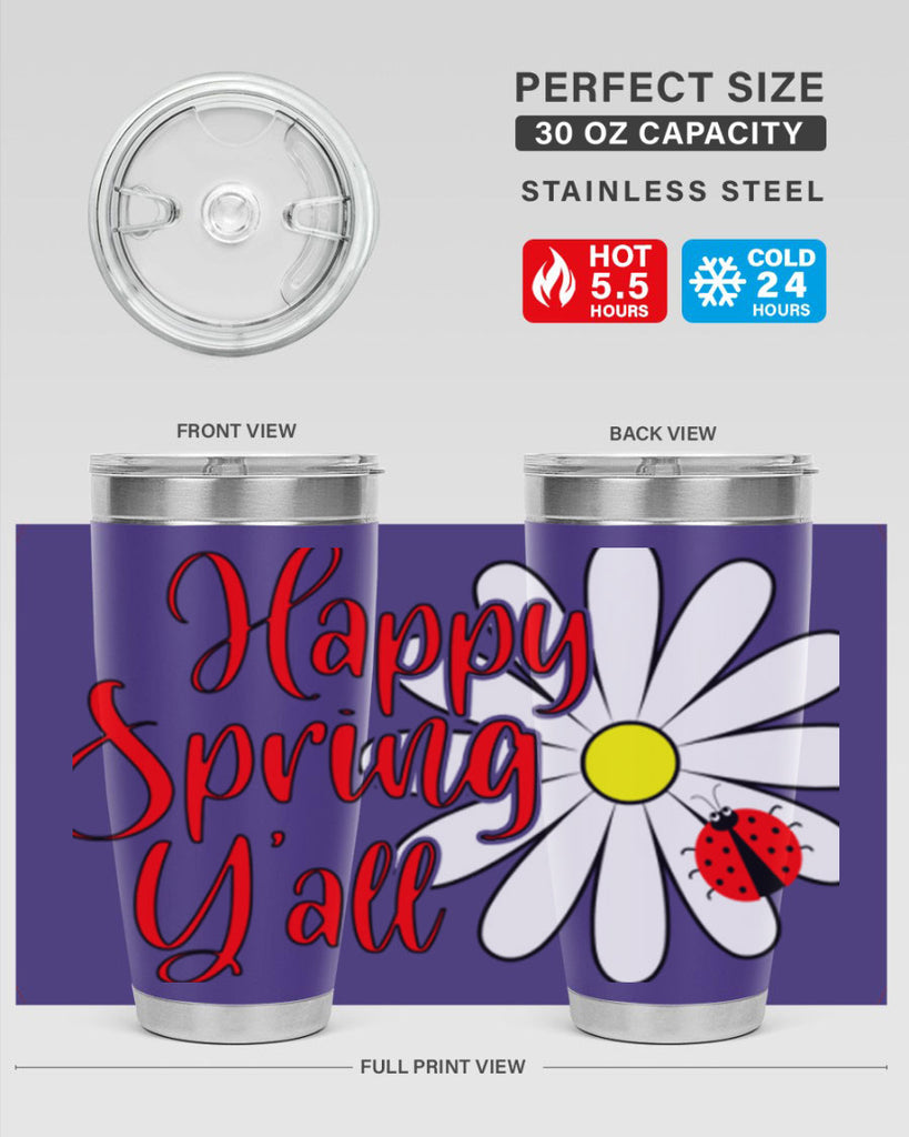Happy Spring Y'all 161#- spring- Tumbler