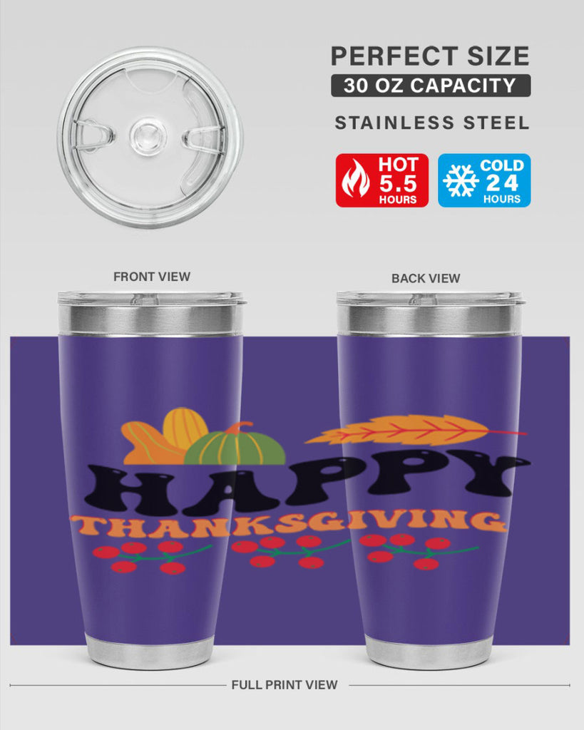 Happy Thanksgiving 251#- fall- Tumbler