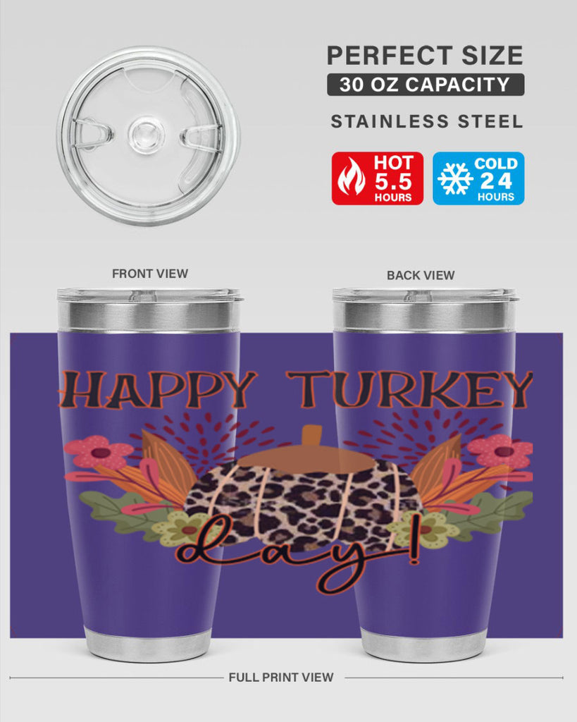 Happy turkey day 253#- fall- Tumbler