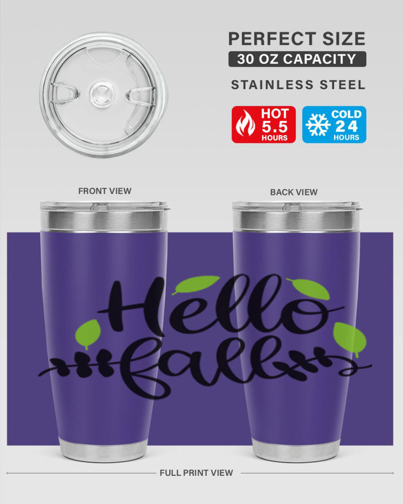 Hello Fall 283#- fall- Tumbler
