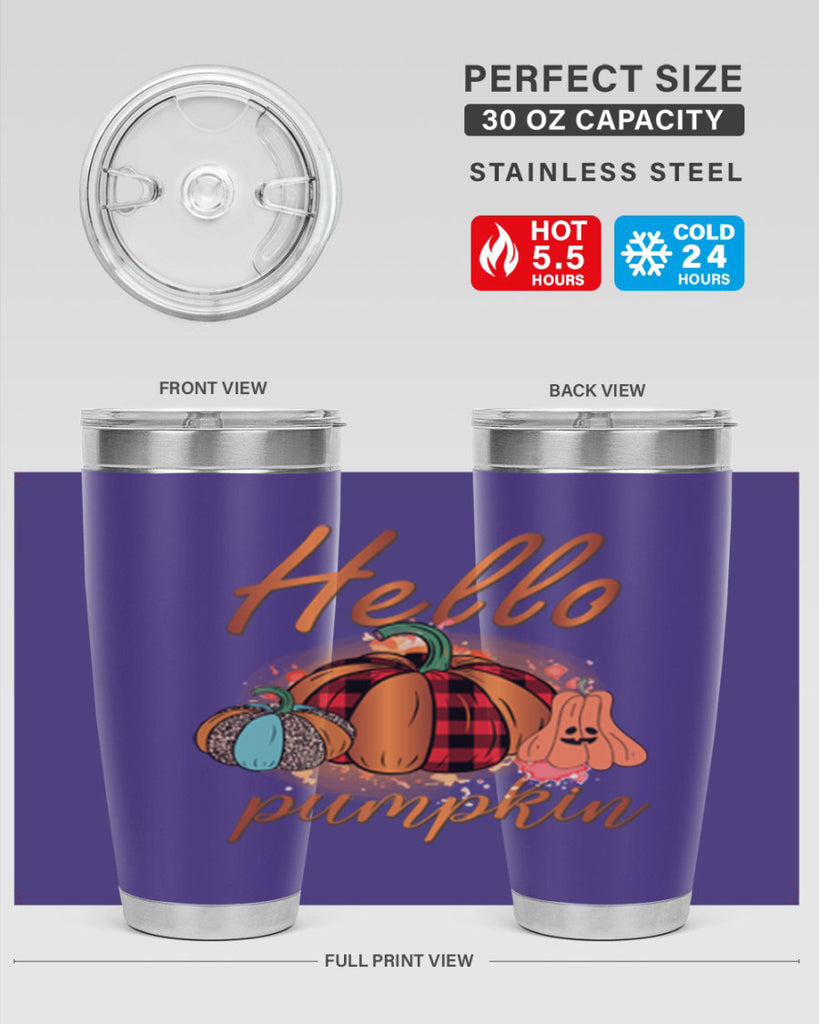 Hello Pumpkin 284#- fall- Tumbler