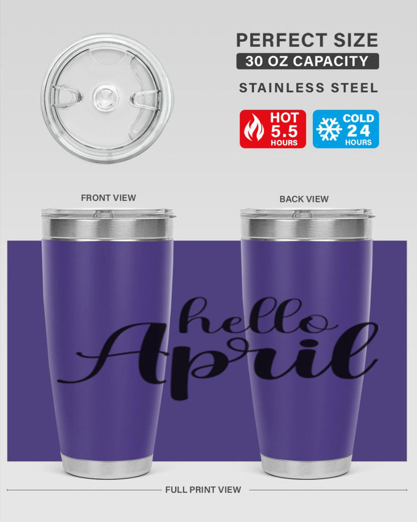 Hello april  219#- spring- Tumbler