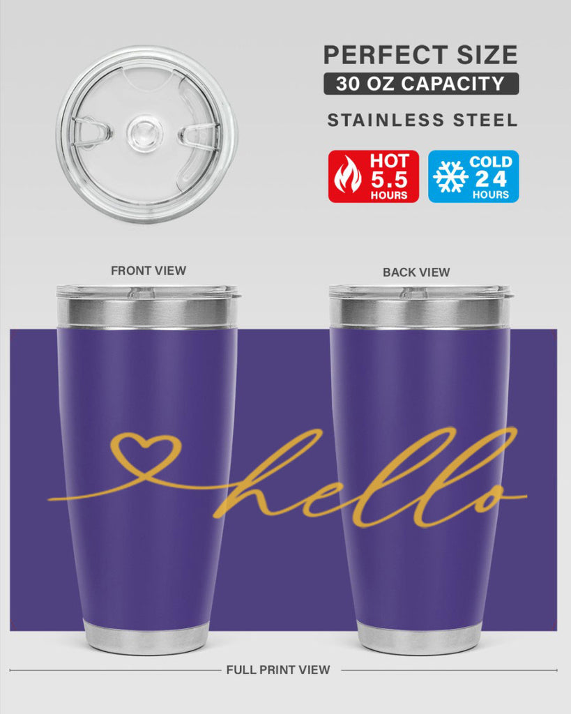 Hello heart183#- spring- Tumbler