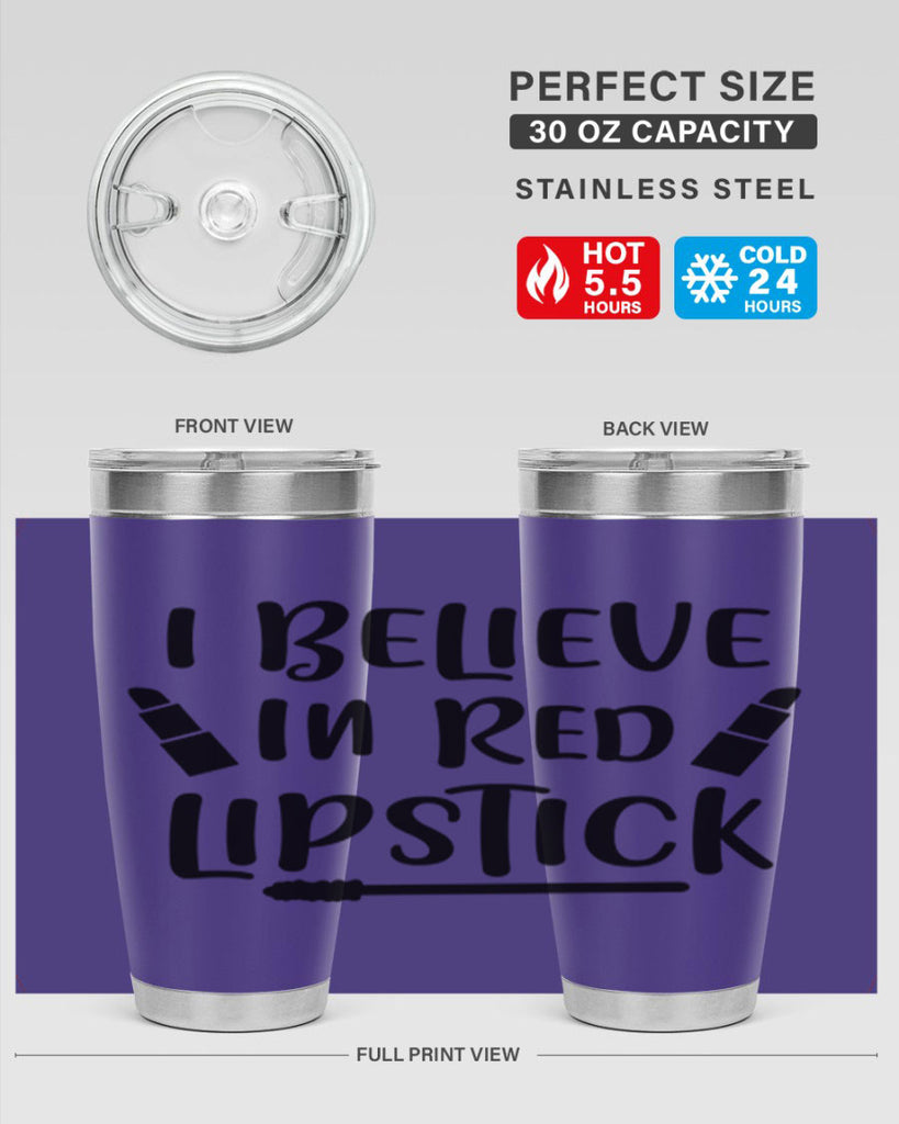 I Believe In Red Lipstick 104#- fashion- Cotton Tank