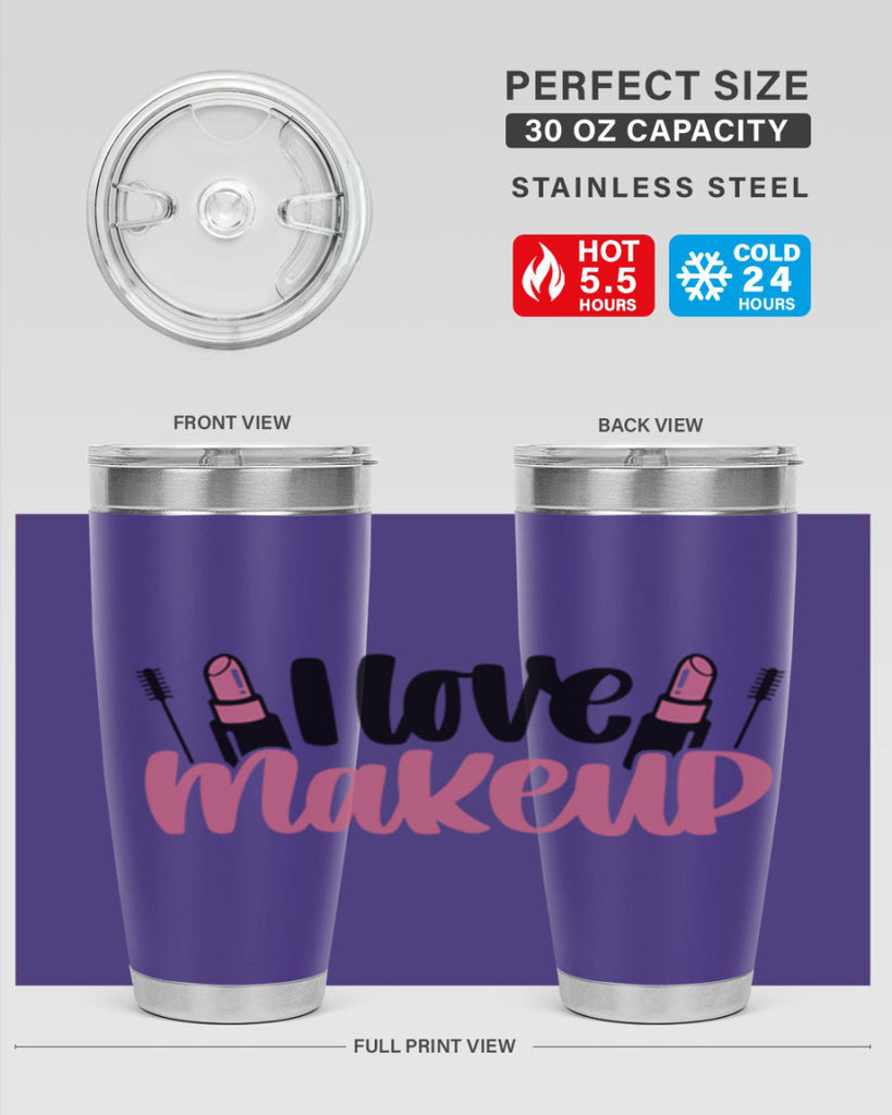 I Love Makeup Style 80#- make up- Tumbler