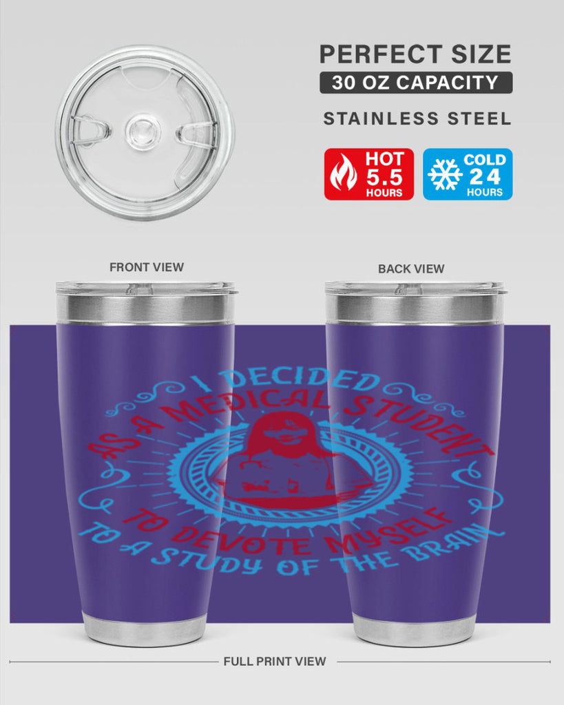 I decided as a medical student to devote myself to a study of the brain Style 49#- medical- tumbler