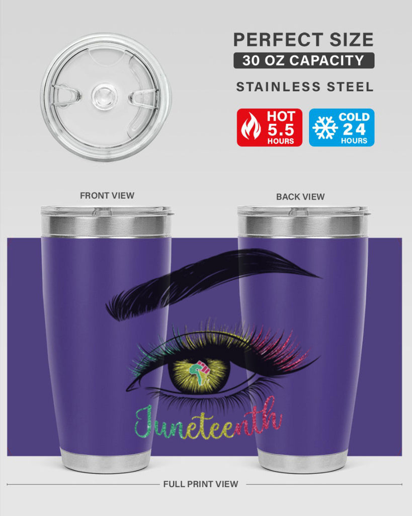 Juneteenth 1865 GirlS Eye 3#- Juneteenth- tumbler