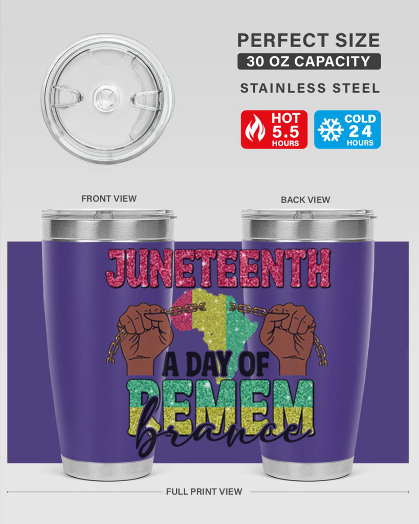 Juneteenth A Day Of Remembrance Png 9#- Juneteenth- tumbler