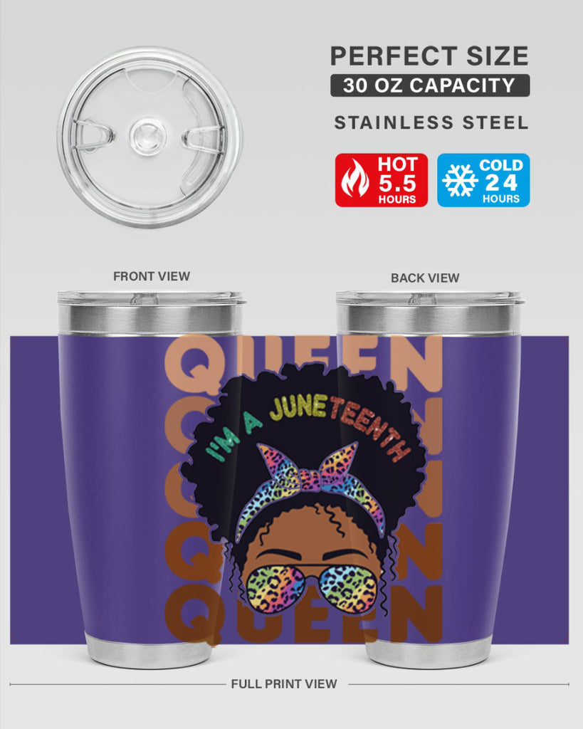 Juneteenth Queen Swag Black Melanin Png 26#- Juneteenth- tumbler