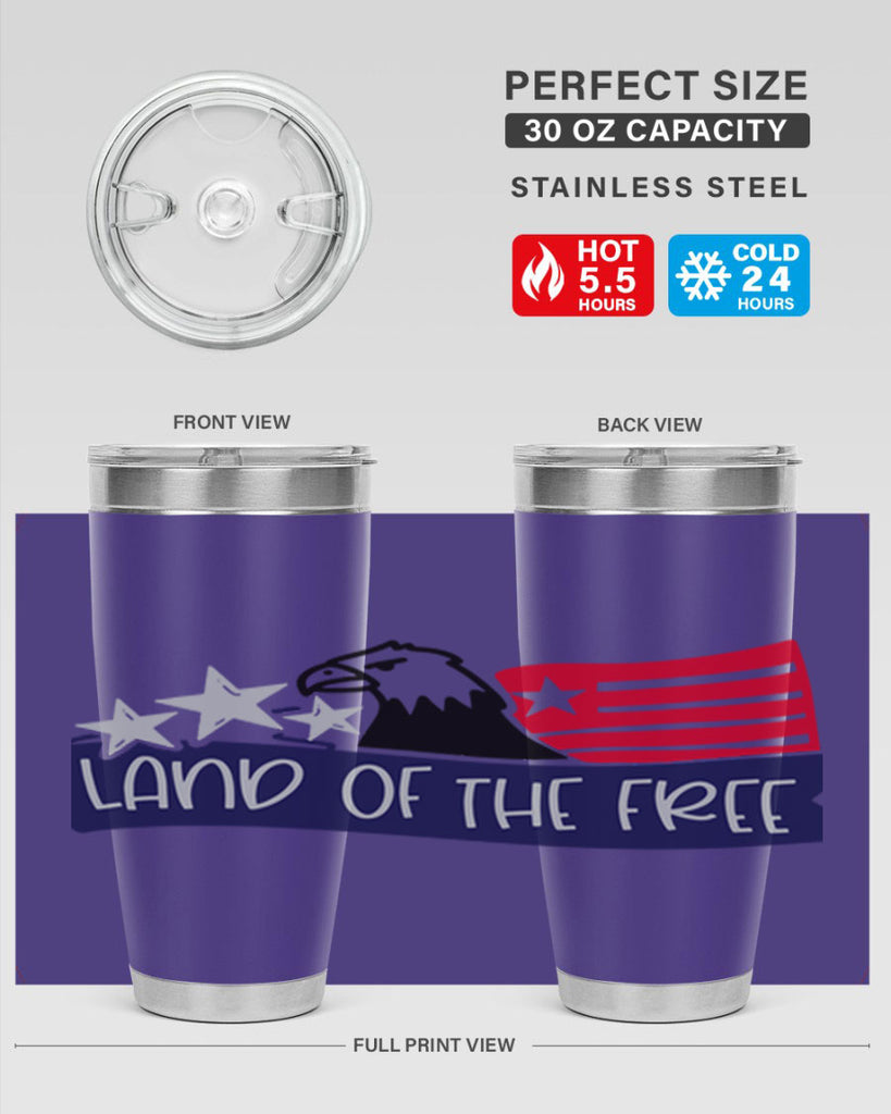 Land Of The Free Style 157#- Fourt Of July- Tumbler