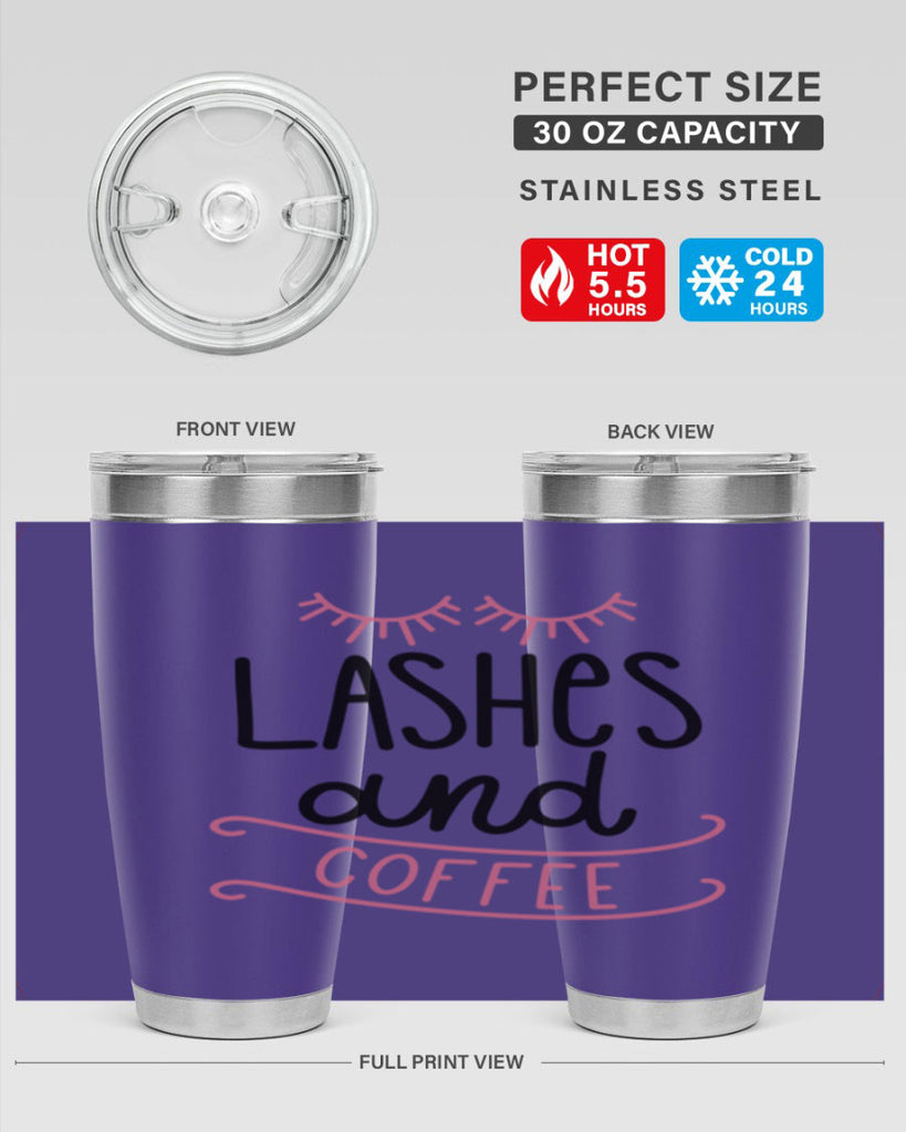 Lashes and Coffee Style 68#- make up- Tumbler