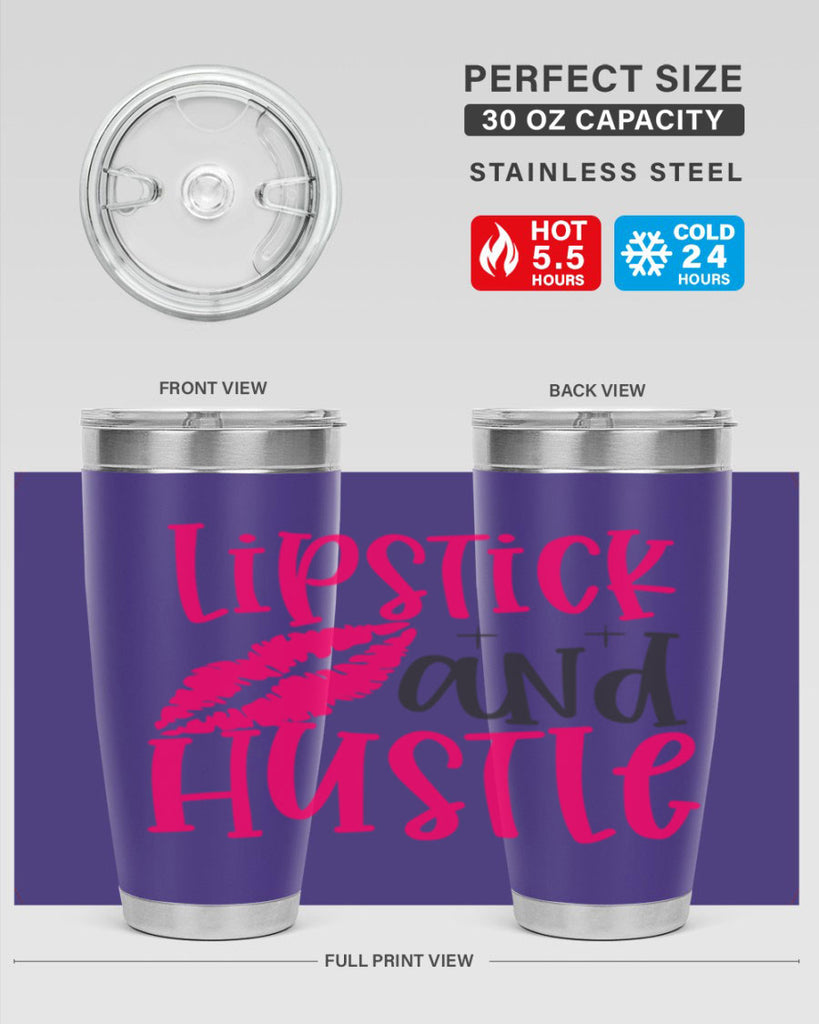 Lipstick and Hustle design Style 230#- make up- Tumbler