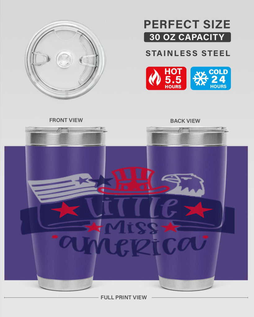 Little Miss America Style 162#- Fourt Of July- Tumbler