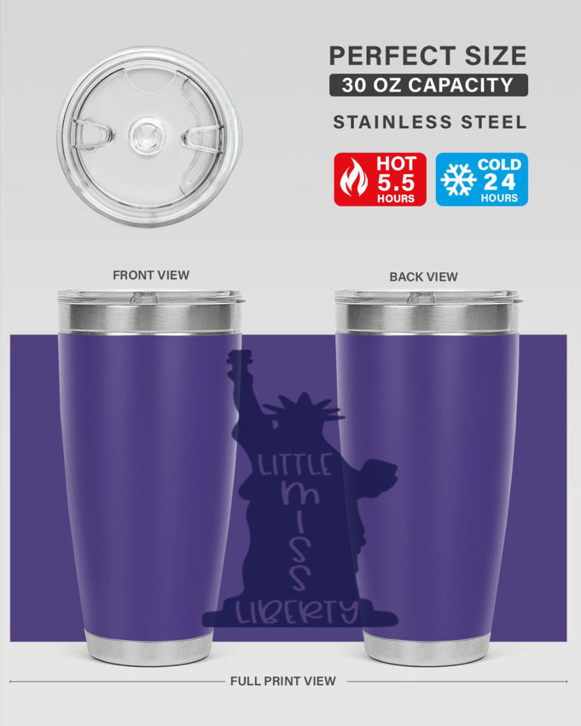 Little Miss Liberty Style 163#- Fourt Of July- Tumbler