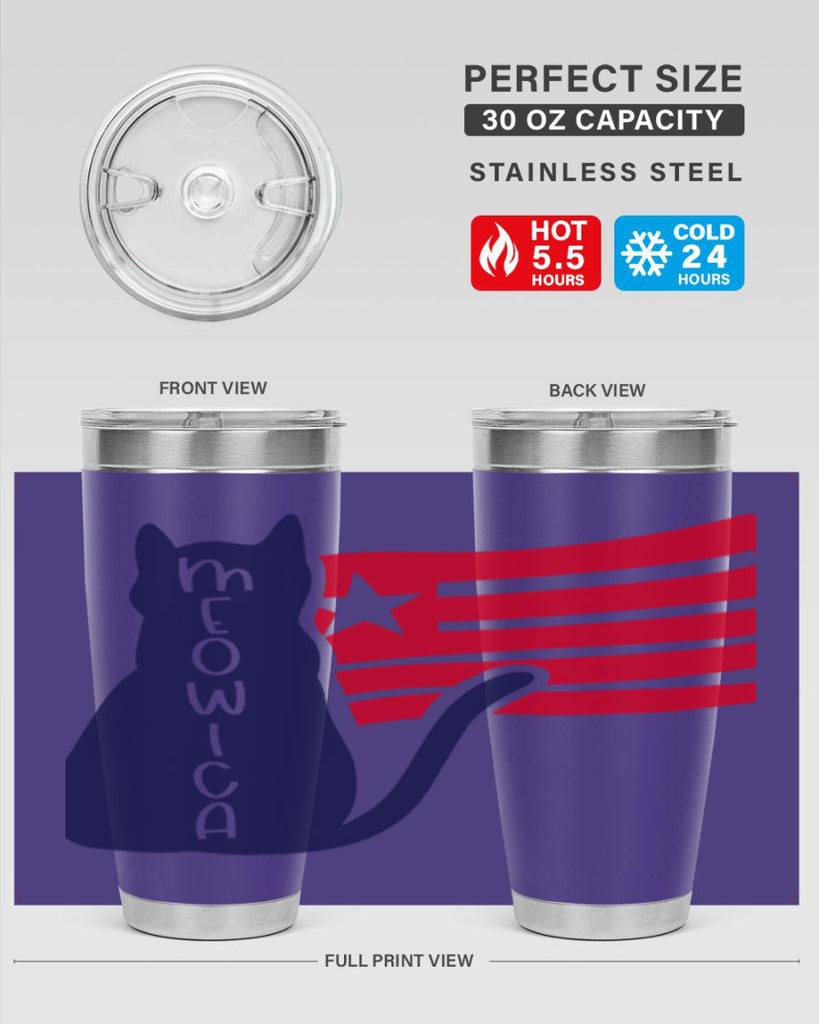 Meowica Style 166#- Fourt Of July- Tumbler