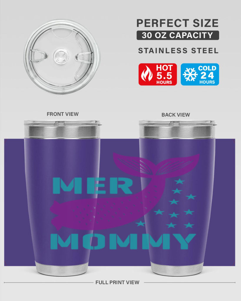 Mer Mommy 342#- mermaid- Tumbler