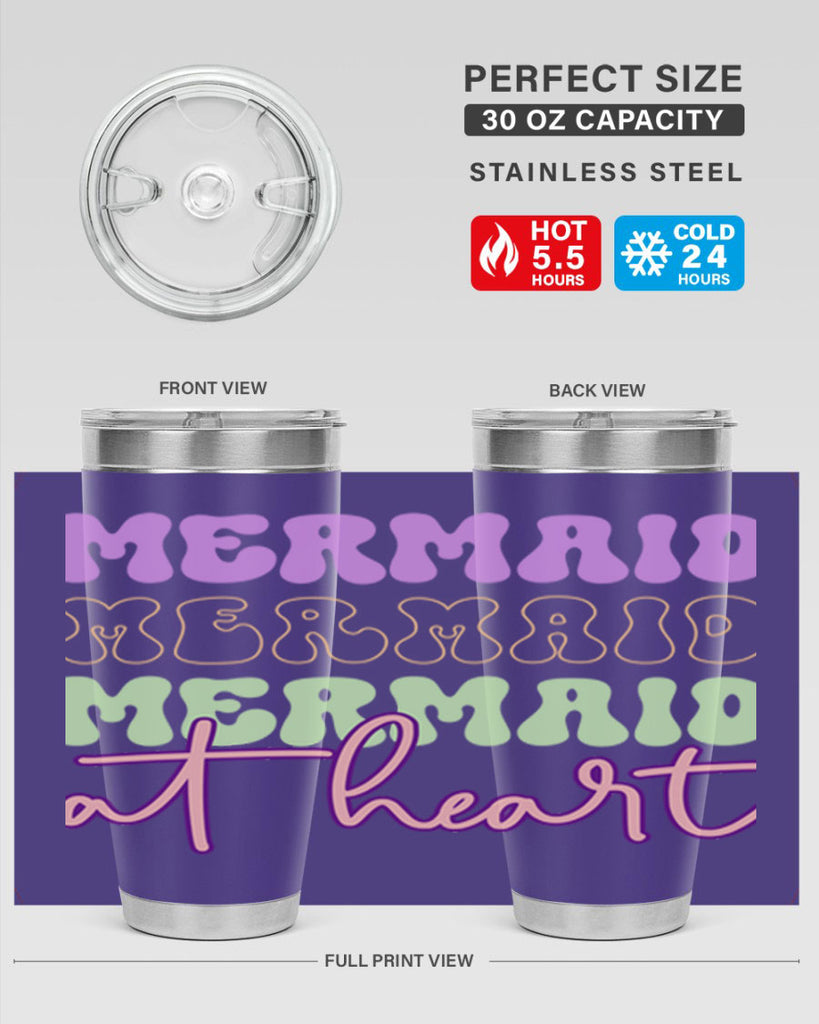 Mermaid At Heart 394#- mermaid- Tumbler