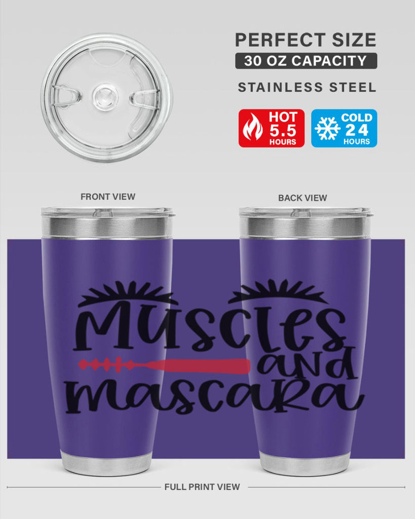 Muscles and mascara design Style 221#- make up- Tumbler