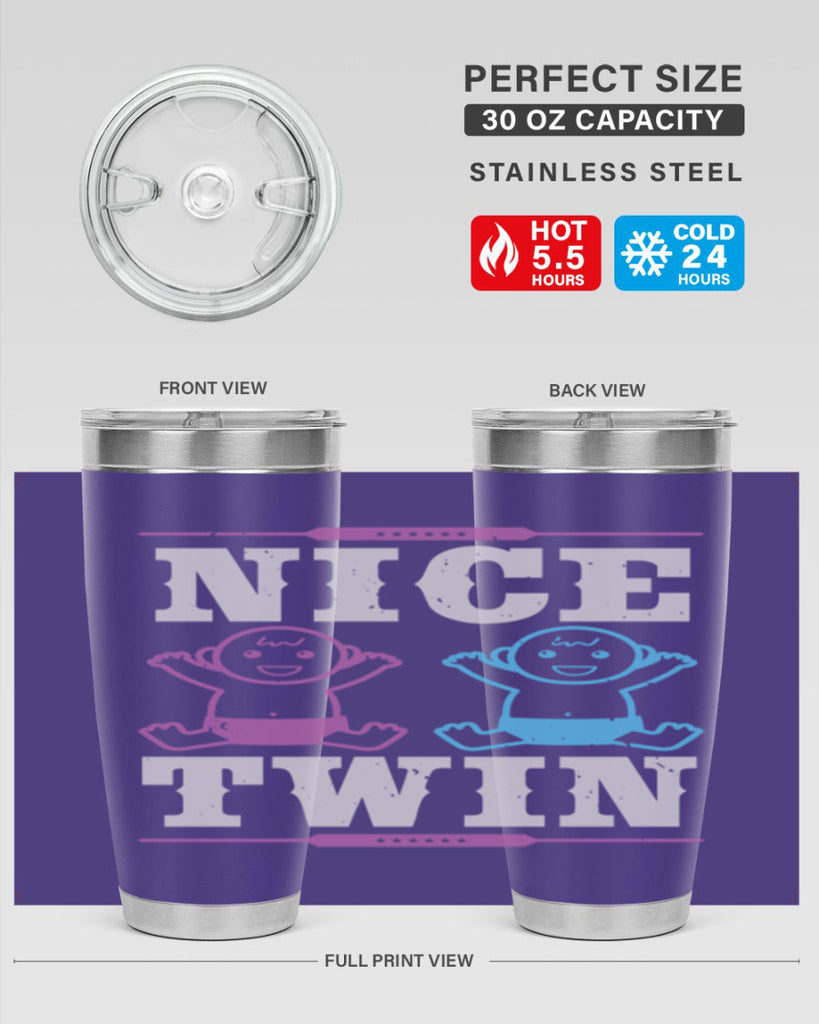 Nice Twin Style 26#- baby shower- tumbler